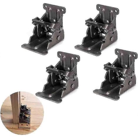 Support pliable en 1/4 avec pieds et charnières autobloquants, rallonge de table (1/5)