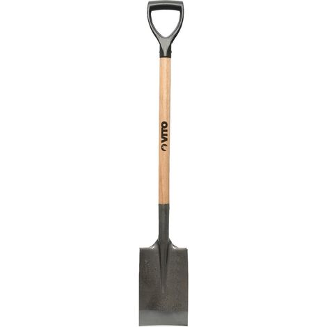Bêche à rebord Acier Trempé Manche en Bois Poignée ergonomique VITO