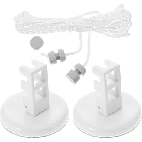 CCYKXACorde à Linge de Voyage Rétractable 5 Mètres Blanche en PVC avec Pinces à Linge à Ventouse Portable pour Camping et Aventures en Plein Air (1/5)