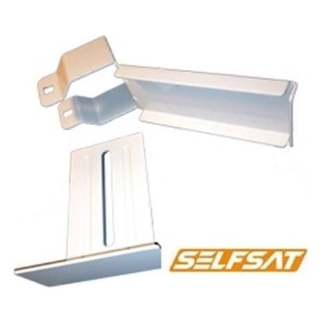 Support fixation fenêtre - SELFSAT - H30/H21 - Antenne plate - Blanc - Montage facile