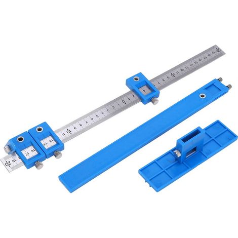 Règle de Guidage Amovible 5mm pour Perçage - Gabarit de Positionnement Outil de Perforation Jig de Charpentier Outil à Main (1/4)