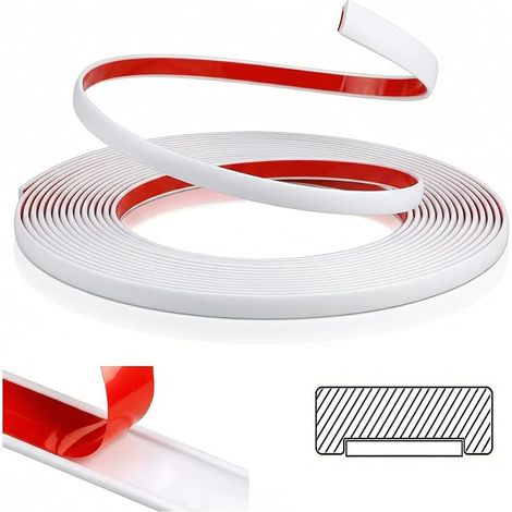 8M Moulure Adhesive Blanc Moulure Flexible Croisillon Fenetre PVC pour Mur, Fenêtres, Carrelage, Miroirs, Portes, Meubles(L : 1 cm, ÉP. : 3 mm) (1/5)