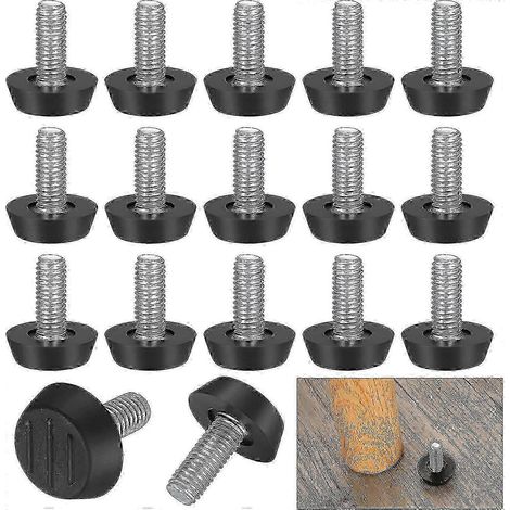 Pieds de nivellement réglables pour meubles, ensemble de 22 pièces, vis M6x21x25mm, adaptés aux chaises, tables, armoires. (1/5)