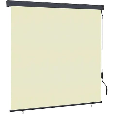 Toldo para patines de exterior, protección UV, manivela ajustable, color crema. (1/2)