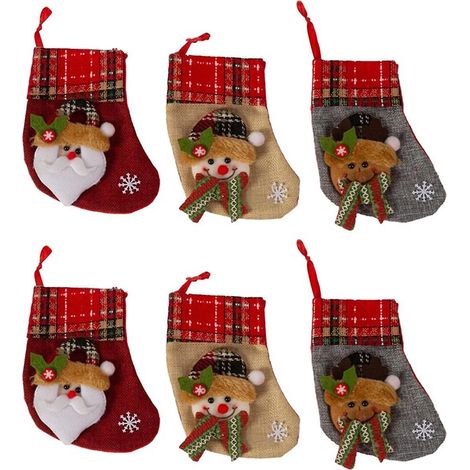 Mini bas de Noël à suspendre au sapin de Noël, sacs à bonbons Gi-lingling (1/5)