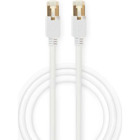 Nedis CAT6-Netzwerkkabel / RJ45 Stecker / RJ45 Stecker / S/FTP / 5.00 m / Rund / LSZH / PVC / Weiss / Verpackung mit Sichtfenster (1/2)
