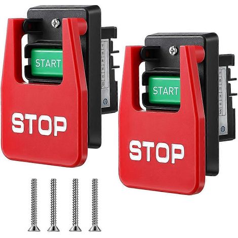 Lot de 2 interrupteurs marche/arrêt monophasés 120/230 V, interrupteurs à palette de sécurité pour outils de travail du bois (1/5)