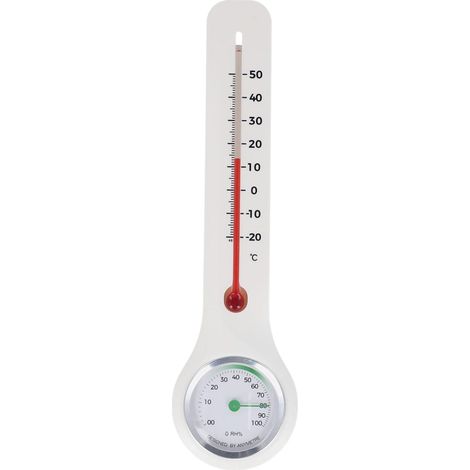 Thermomètre-hygromètre analogique ABS/plastique, pour bureau (1/5)