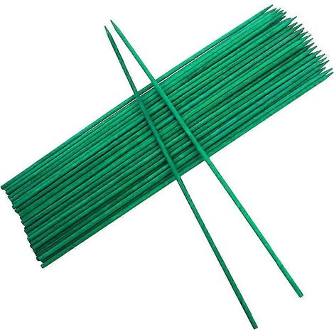 Tuteurs en bambou pour jardin, lot de 200, pour le soutien des plantes et les compositions florales, 45 x 0,5 x 0,5 cm, verts, ajustables (1/5)