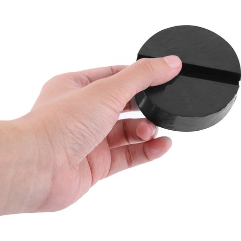 Coussinet en caoutchouc adaptateur pour cric de voiture, patin de levage universel à fente, rail de cadre, protection de châssis, noir, lot de 2 (1/5)