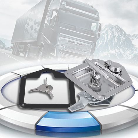 Coffret à outils avec poignée pliante en acier inoxydable en forme de T et clés pour camion/remorque (1/5)