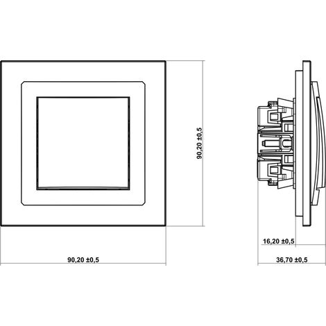Meccanismo interruttore unipolare Deco, bianco opaco 25DWP-1 (1/2)