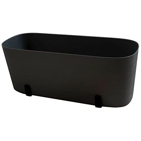 Pflanzen-Kolle Paros Kit blumenübertopf schwarz ökologisch