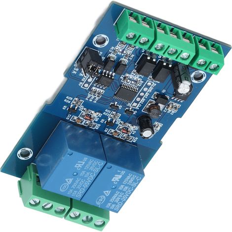 Module relais double avec protection contre l'inversion de polarité, entrée/sortie RS485/TTL, 7-24 V CC (1/5)