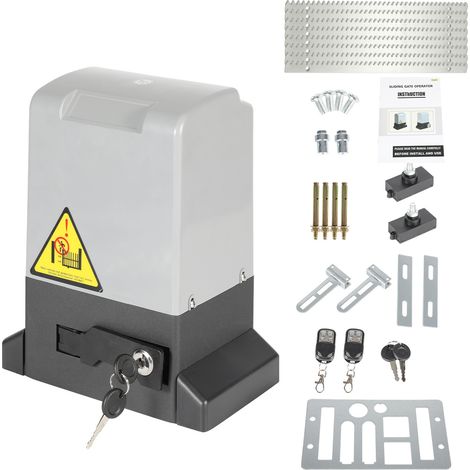 SWANEW 550W Gate Operator Sliding Door Opener Kit Peso 1200 kg Lunghezza massima 12m per anta Velocità 39 ft/min Con modello WiFi Bluetooth APP + telecomando + chiave (1/5)