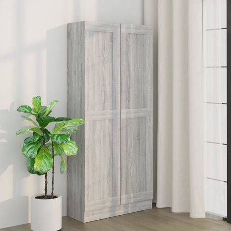 Bibliothèque  Étagères de livres  Meuble de Rangement Sonoma gris 82,5x30,5x185,5 cm Bois d'ingénierie BZREH8268173 (1/5)