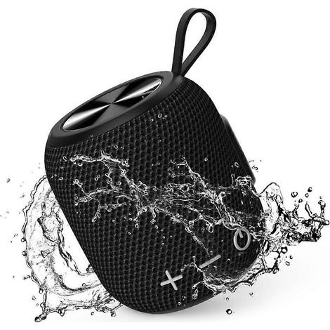 Enceinte Bluetooth portable, mini enceinte sans fil Bluetooth 5.0 à double appairage, son surround HD à 360° et basses stéréo riches, IPX7 (1/4)