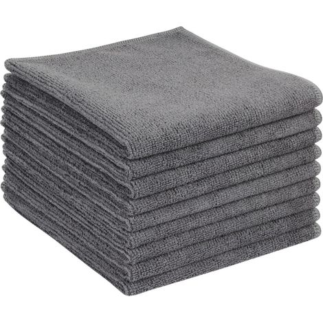 Mikrofasertücher Grau Spüllappen Küchenlappen 30x30 cm 9er Set (1/5)