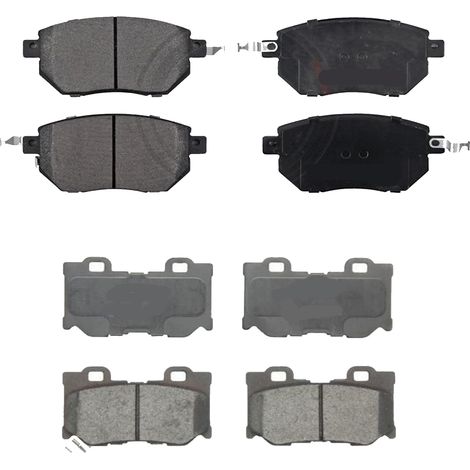 KIT PASTIGLIE FRENO ANTERIORI E POSTERIORI compatibile con JAGUAR F-PACE (X761) / PASTIGLIE FRENANTI AUTO OEM P36031 P36035,P86029 / SOSTITUZIONE DIRETTA / BASSA POLVERE / SILENZIOSO (1/4)