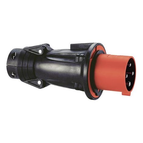 Fiche mobile droite Hypra IP44 63A - 380V à 415V - 3P+T - caoutchouc - LEGRAND