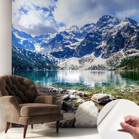Fotomurale adesivo - murale da parete - Carta da parati autoadesiva - design parete moderno - Paesaggio montano 250x250 cm (1/5)