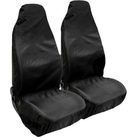 Housses imperméables pour sièges auto universels (pack de 2) 132 X 54cm Noir (1/5)