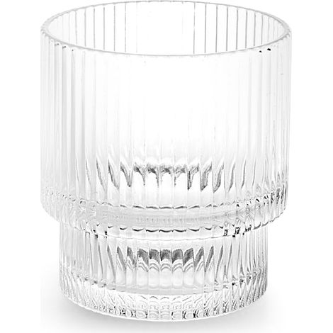 Lot de 6 verres en verre, ligne époque, transparents, capacité 34 cl, lavables au lave-vaisselle