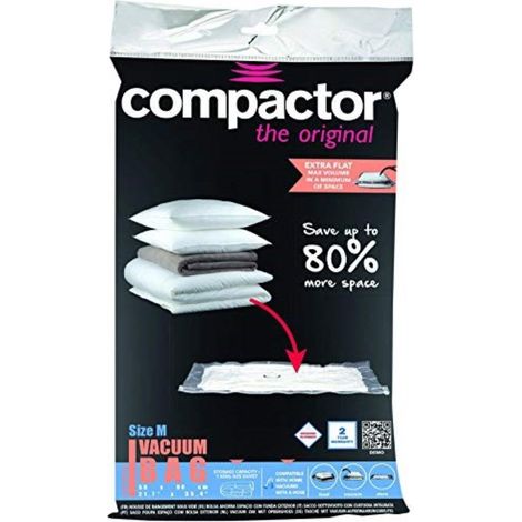 Compactor Buste di Compressione Sottovuoto ASPISPACE Taglia M 55x90 cm Riciclabile Riduce Il Volume Fino al 80%