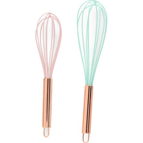 Fouet En Silicone - Acier Inoxydable Résistant À La Chaleur - Pour Cuisine Et Pâtisserie - Lot De 2 (1/5)