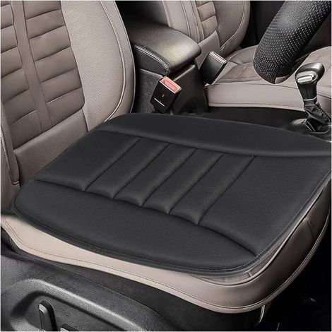 Coussin Voiture Siege, Coussin de Siège de Voiture Housse de Siège, Mousse Mémoire Protection Chaise Confortable Antidérapant Mat Pad Couverture Siège Auto, pour Auto Bureau Domicile - Noir (1/4)