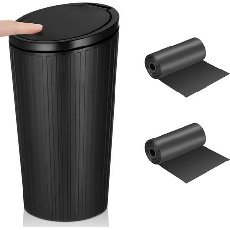 Poubelle de voiture avec couvercle, poubelle de voiture, mini poubelles de voiture, porte-gobelet de voiture, sacs poubelles (1/5)