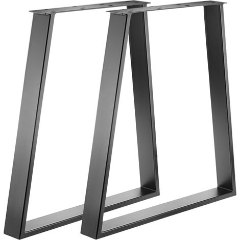 PrimeMatik - Pieds rectangulaire de table en acier 700 x 85 x 730 mm 2-pack (1/5)
