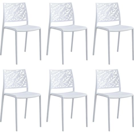 Set 6 Sedie Polipropilene Cucina Interno Esterno 41x50x78 cm