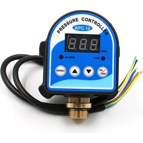 Contrôleur Électronique Intelligent de Pression de Pompe à Eau Commutateur de Pression D'Eau Régulateur Commutateur de Pression pour Pompe à Vide Pompe à Wpc 10 Relais de Pompe (1/5)