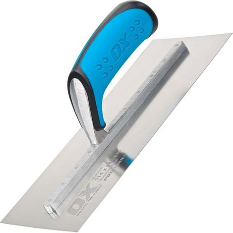 OX Pro Plasterers Trowel with Duragrip Handle Stainless Steel - 114 x 280mm