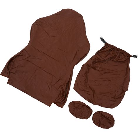 Housse de chaise de jeu en PU élastique, imperméable, résistante aux rayures et aux griffures de chat, couleur unie, marron foncé, housse de chaise avec accoudoirs pour bureau/cybercafé. (1/5)