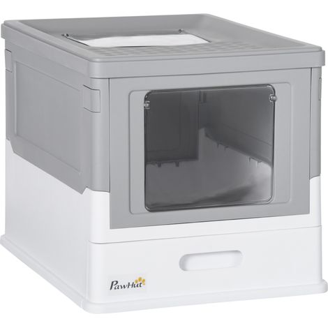 Lettiera chiusa per gatti con coperchio, paletta e box deodorante 47,5x35,5x36,7 cm (1/4)