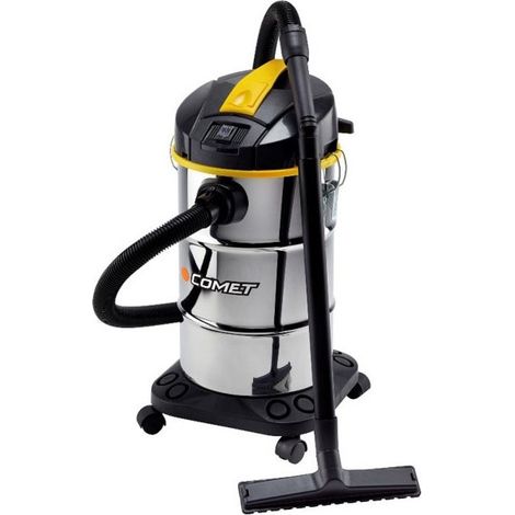 Bidone Aspiratutto Acciaio 1600w Aspira Polvere Solidi Liquidi Senza Sacco (1/2)