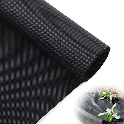 Unkrautvlies, Geotextil 1 m x 10 m, UV-beständig, nachwuchshemmend, wasserdurchlässig, für Garten und Kies (1/5)