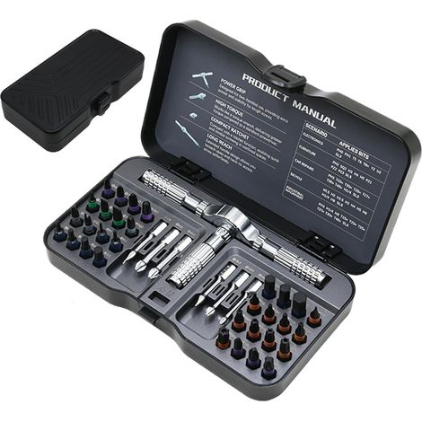 de tournevis à cliquet 40-en-1 Multi-de Précision Ergonomique Kit d'de tournevis domestique pour Automobile, Électricité, Électronique, Construction, Menuiserie, Plomberie (1/5)