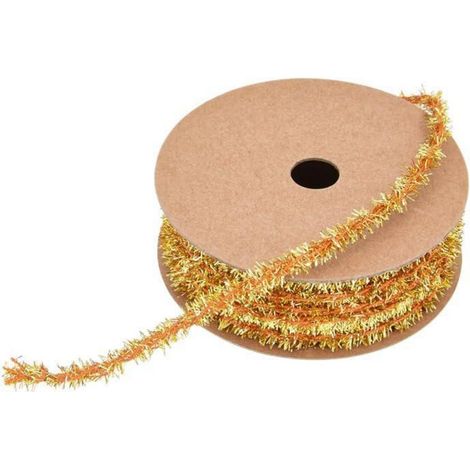 Lametta Girlande 10 Yard Champagner Glitzerband für Weihnachtsbaum & Deko