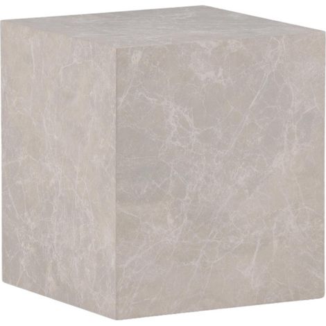 Table d'Appoint Imitation Marbre "York" 45cm Beige (1/5)