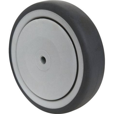 TECWERK Ersatzrad D.100mm Trgf.100kg Gum.grau Achs-D.8mm Nabenl.36mm TECWERK