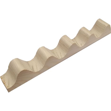 Listello di legno ondulato da utilizzare come supporto delle lastre Onduline. Passo d'onda 95 cm - Lunghezza 2 m (1/2)