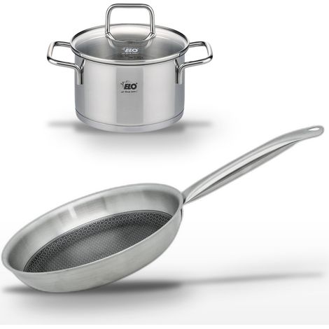 Lot Poêle 28cm et Faitout 12cm Elo Relief Solution (1/5)