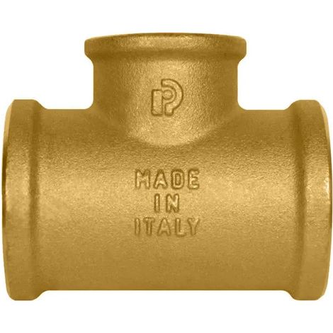 Tee Ridotta 3/4" - 1/2" - 3/4" Ottone Giallo