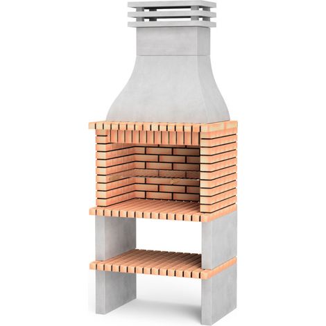 Barbecue encastrable Albufeira 95x70x245 cm avec grille 77x55 cm  Barbecue de jardin en béton et brique (1/5)