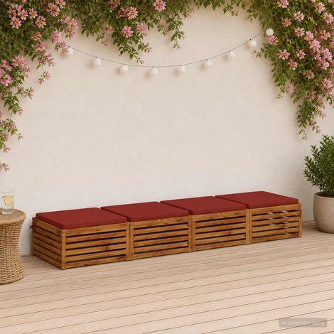 vidaXL 4-Piece Seat Cushions SOEST 4 pcs 100% Polyester Red (1/5)