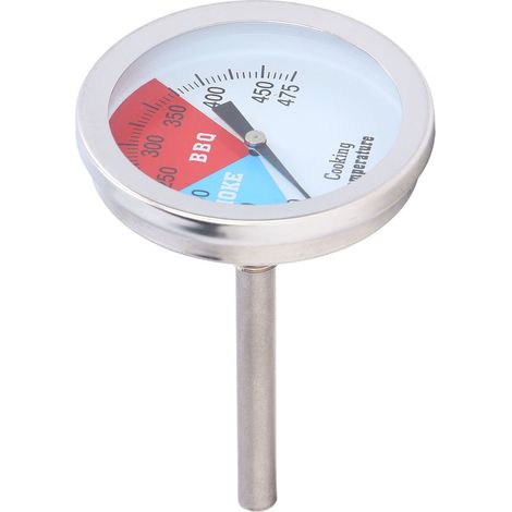 Thermomètre à cadran 100–475 °F, thermomètre de cuisson en acier inoxydable pour barbecue. (1/5)