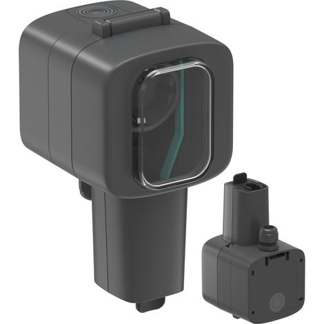 Prise étanche Oblò murale extérieure Schuko renforcée pour EV, prise de recharge pour véhicules électriques, multiprise outdoor IP56, Gris foncé (1/5)